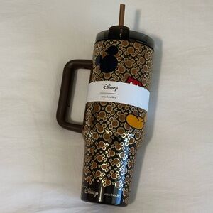 *Brand New* Vera Bradley Disney Tumbler Brown Gold Mickey Mouse Icon